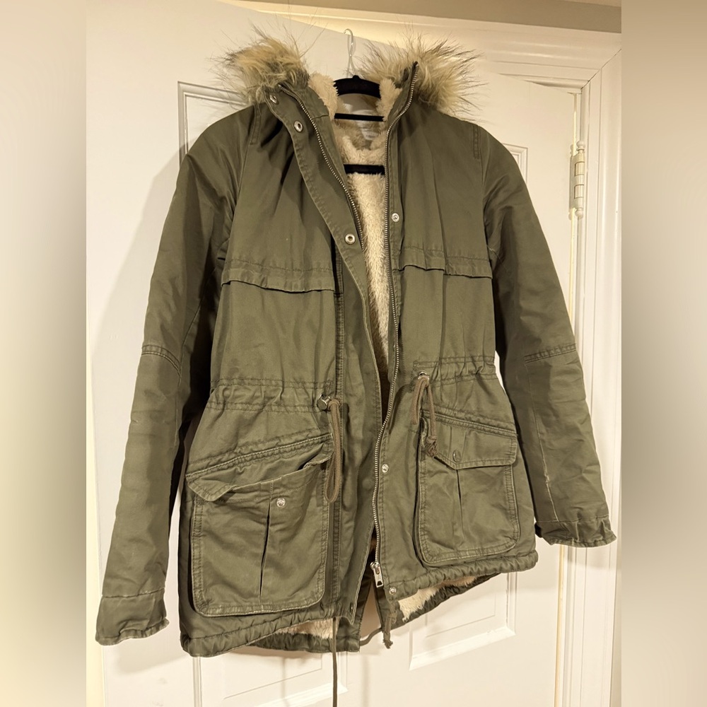 Green H&M coat